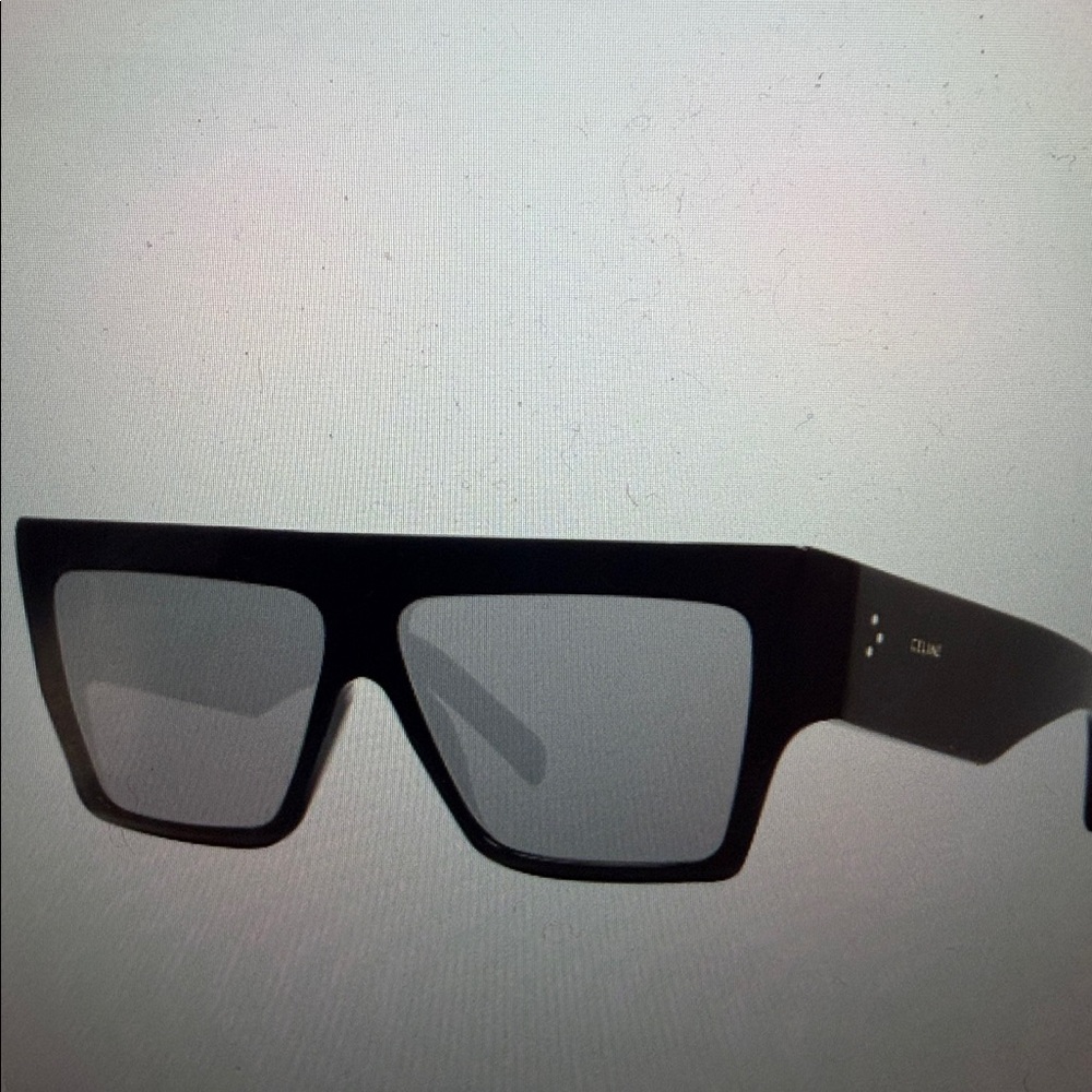 Celine Acetate Black Rectangular Sunglasses - Picture 5 of 13